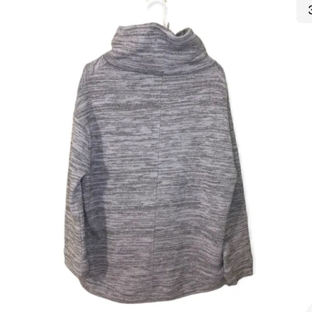 Anthropologie Saturday Sunday Women's Gray Space Dye Cowl Neck Sweater M - Picture 3 of 8